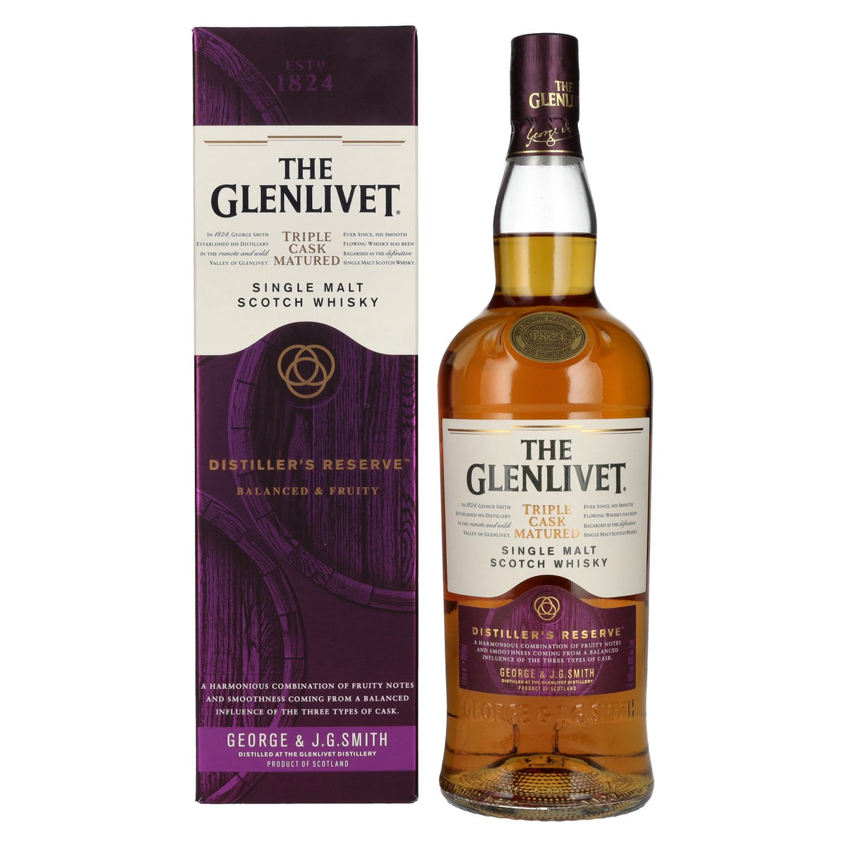 The Glenlivet DISTILLER'S RESERVE Triple Cask Matured 40% Vol. 1l en coffret cadeau