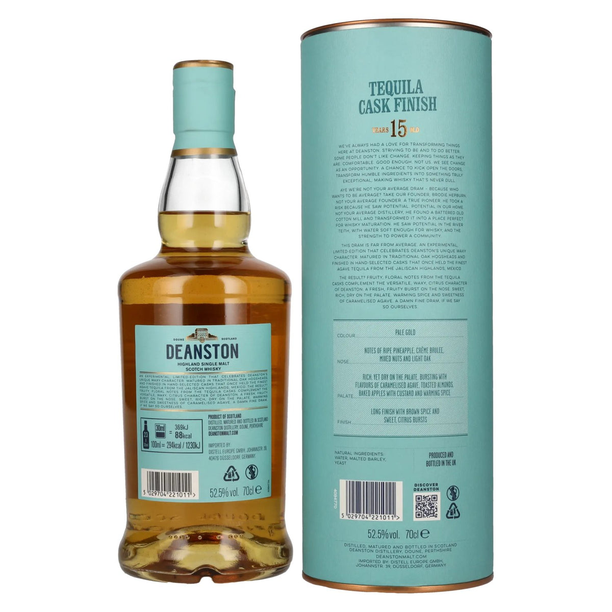 Deanston 15 Years Old Highland Single Malt Tequila Cask Finish 52,5% Vol. 0,7l in Geschenkbox