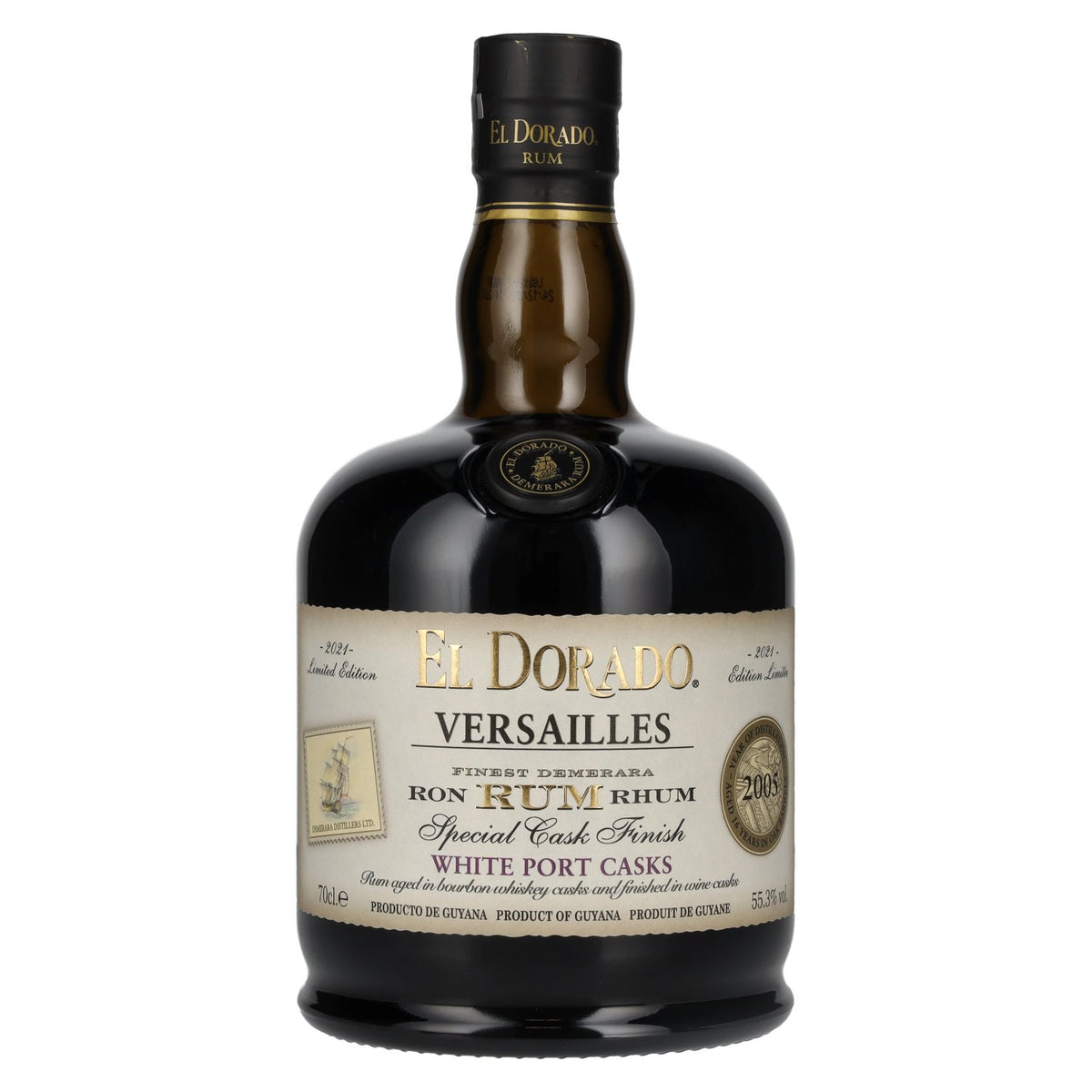 El Dorado Rhum VERSAILLES Special White Port Casks 2005 55,3% Vol. 0,7l