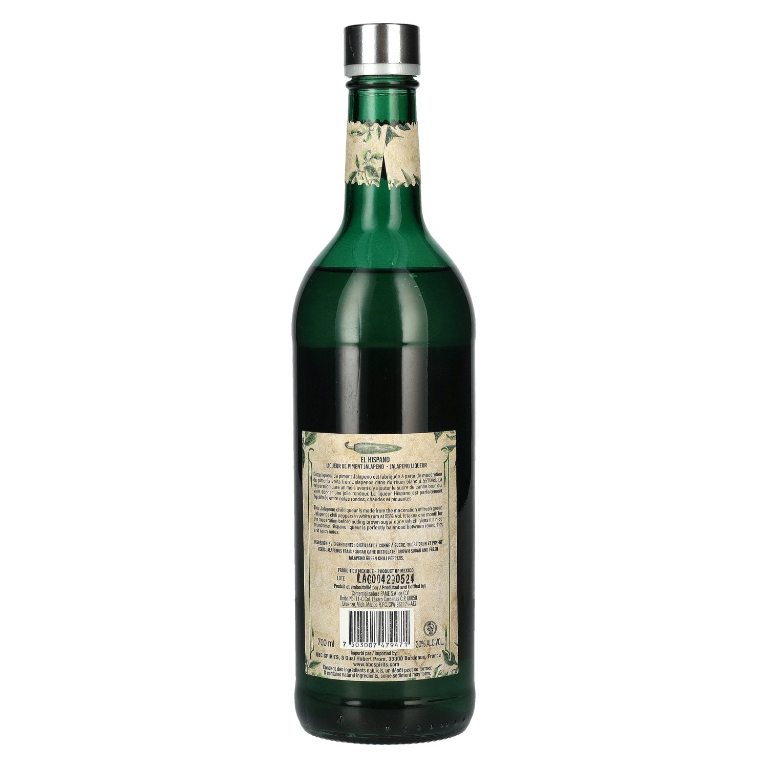 El Hispano Jalapeño Liquor 30% vol. 0,7l