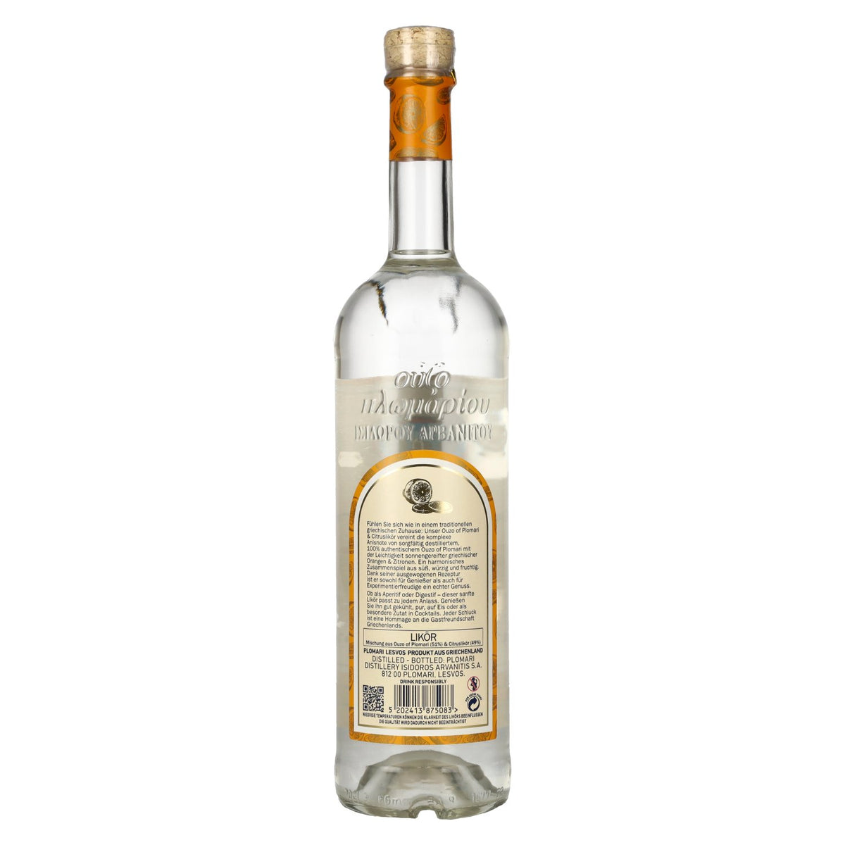 Ouzo Plomari liqueur d'agrumes 34% vol. 0,7l