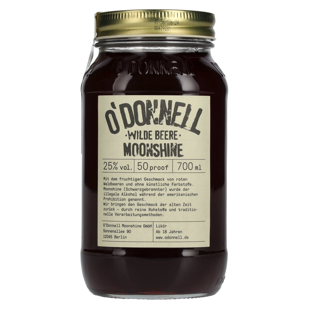 O'Donnell Moonshine WILDE BEERE Likör 25% Vol. 0,7l