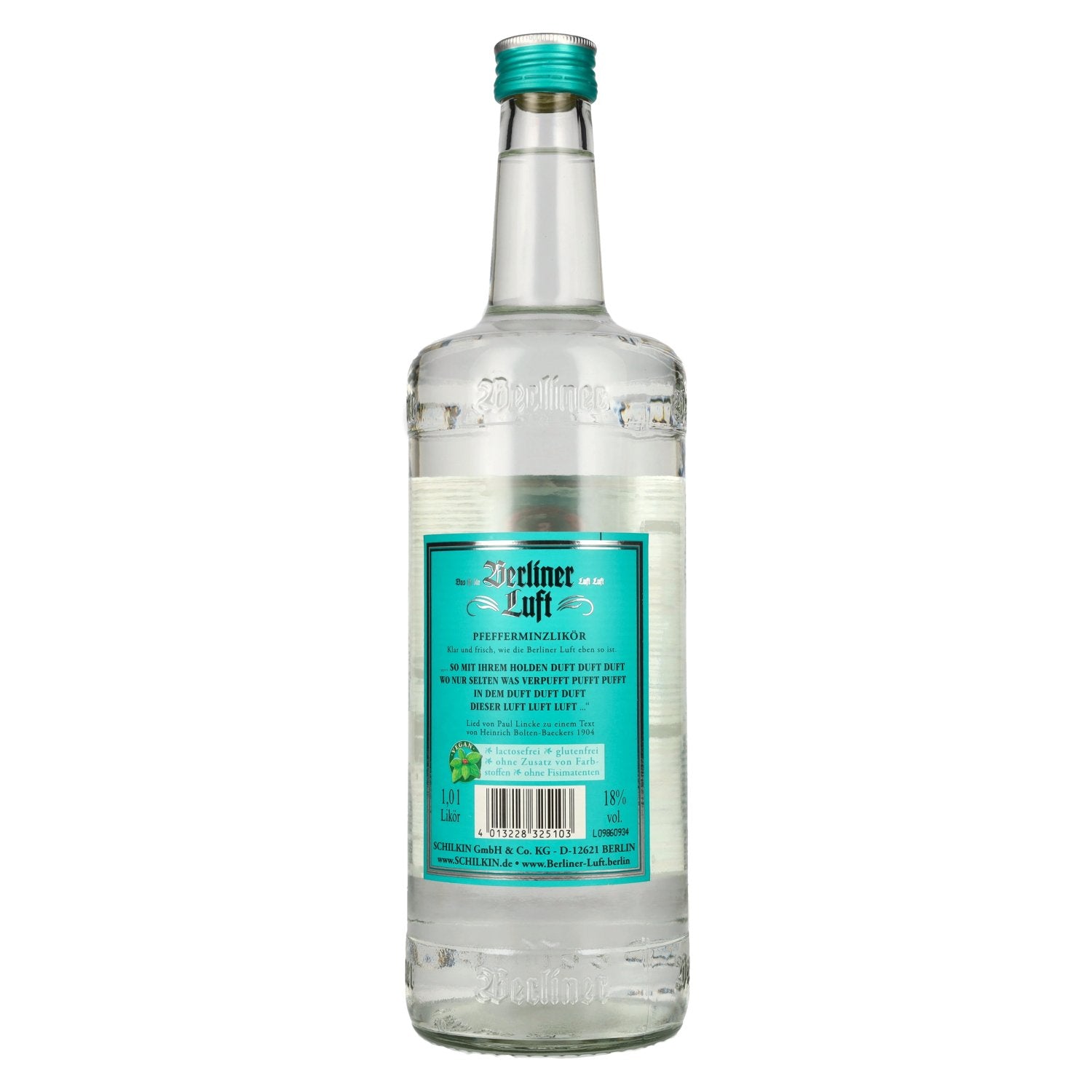 Berliner Luft DER FRISCHE Liqueur de menthe poivrée 18 % vol. 1 l