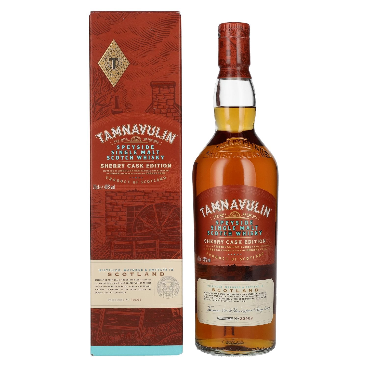 Tamnavulin SHERRY CASK Speyside Single Malt Scotch Whisky 40% vol. 0,7l en boîte cadeau