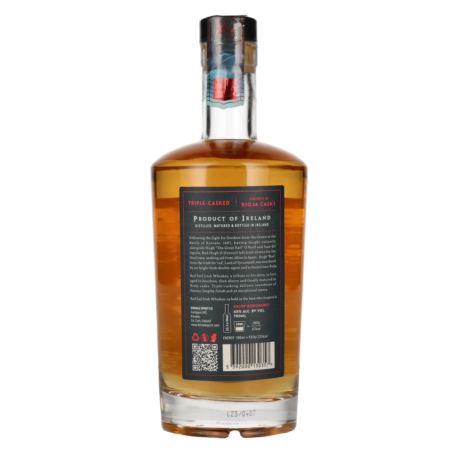 Kinsale RED EARL Irish Whiskey 40% Vol. 0,7l