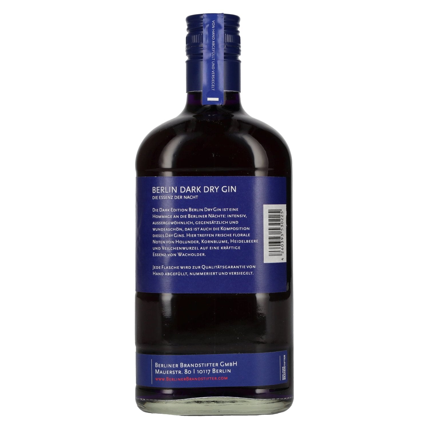 Berliner Brandstifter Berlin DARK Dry Gin Édition 1. 2024 43,3 % vol. 0,7 l