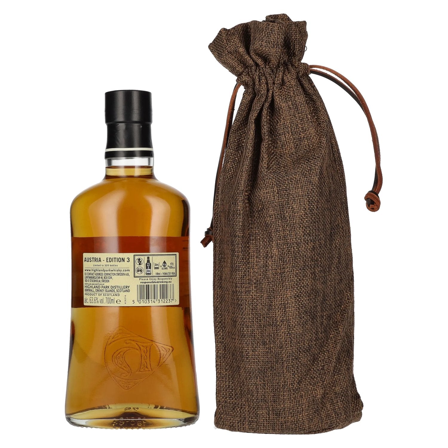 Highland Park 11 Years Old AUSTRIA - EDITION 3 2009 63,6% Vol. 0,7l in a linen bag