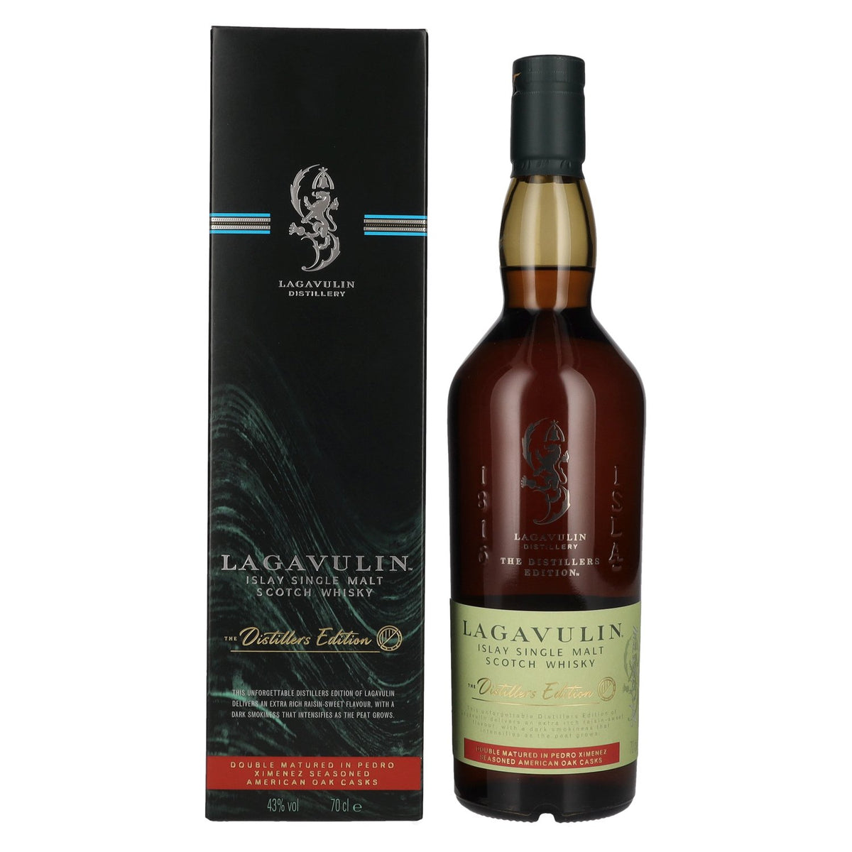 Lagavulin The Distillers Edition Double Matured Islay Single Malt Whisky 2023 43% vol. 0,7l en coffret cadeau