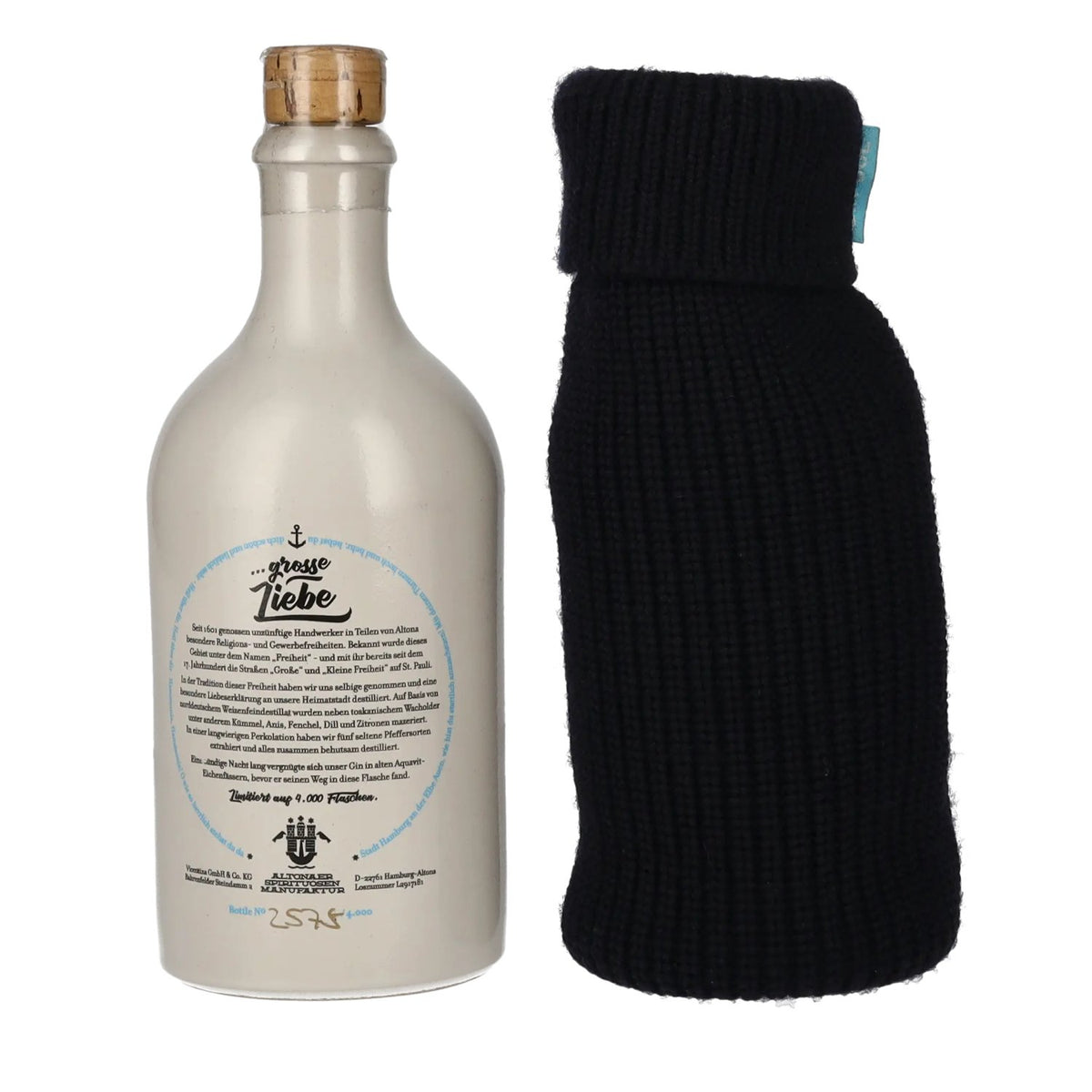 Gin Sul Kleine Freiheit Original Hamburger Gin 45% Vol. 0,5l with Second Skin fabric cover
