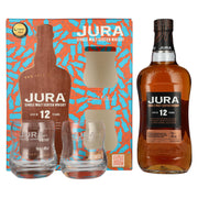 Jura 12 Years Old Single Malt Scotch Whisky 40% Vol. 0,7l en coffret cadeau avec 2 verres