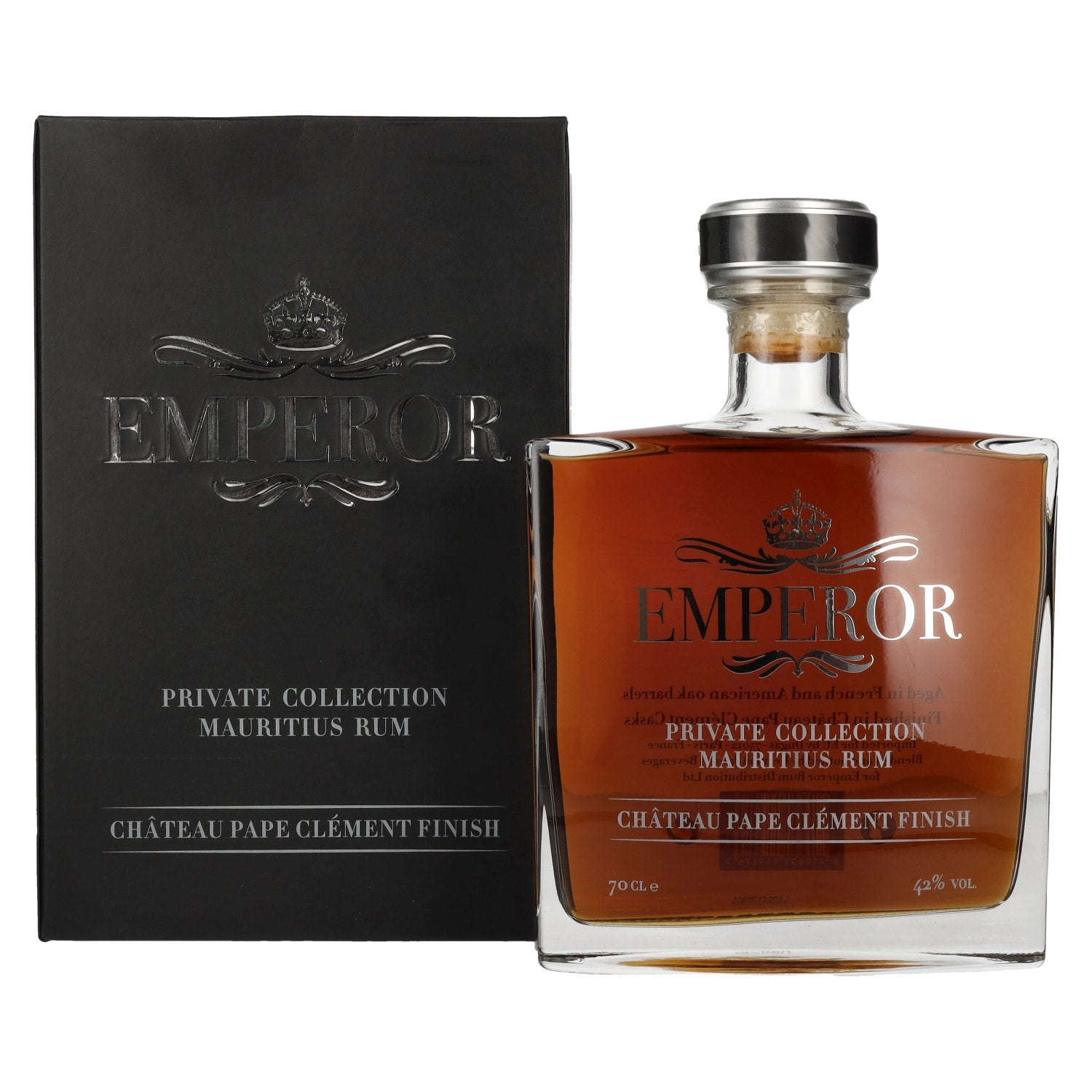 Emperor Rum Mauritian Rum PRIVATE COLLECTION Château Pape Clément Finish 42% vol. 0,7l en boîte cadeau
