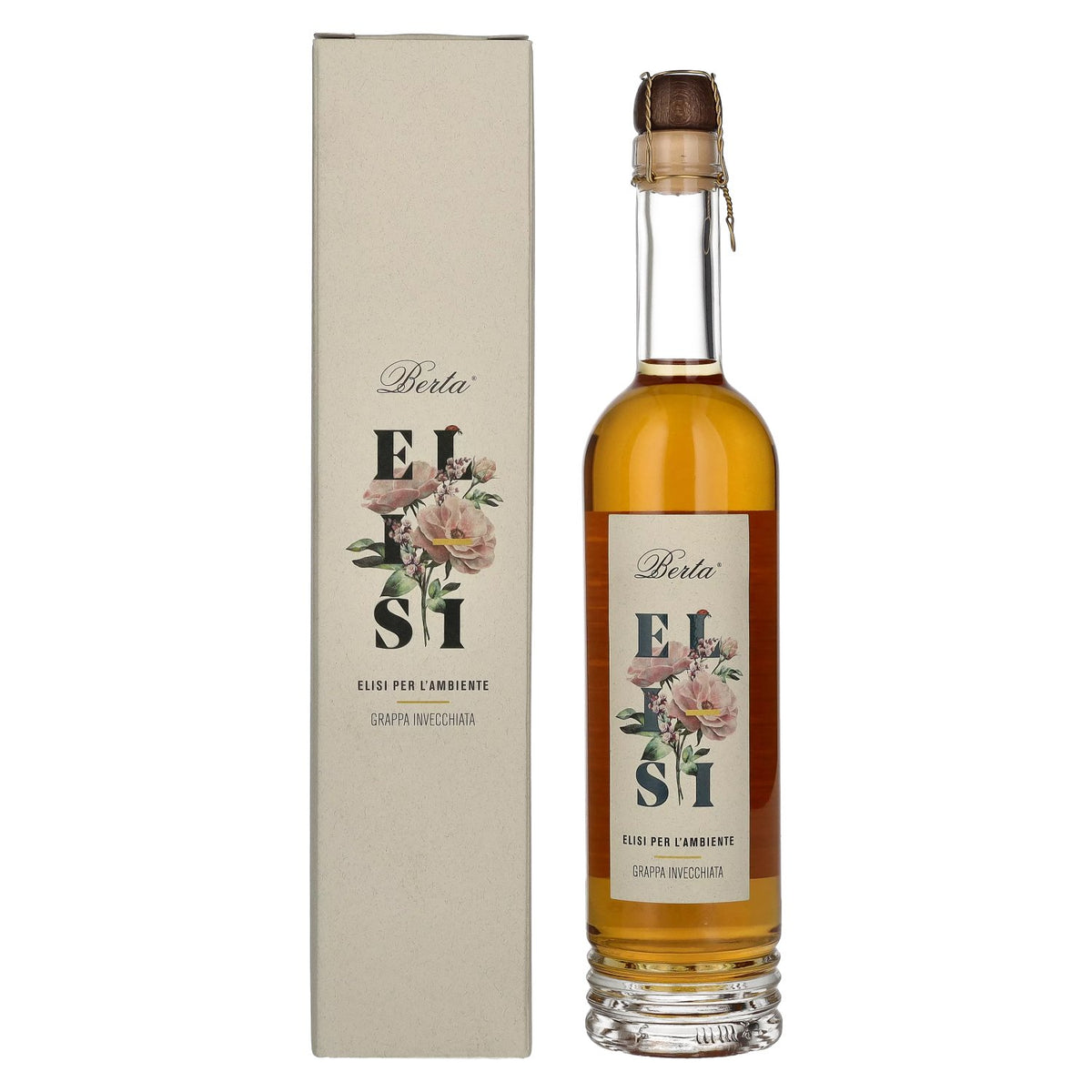 Berta Grappa Elisi per L'Ambiente Grappa vieillie 43 % vol., 0,5 l, dans un coffret cadeau