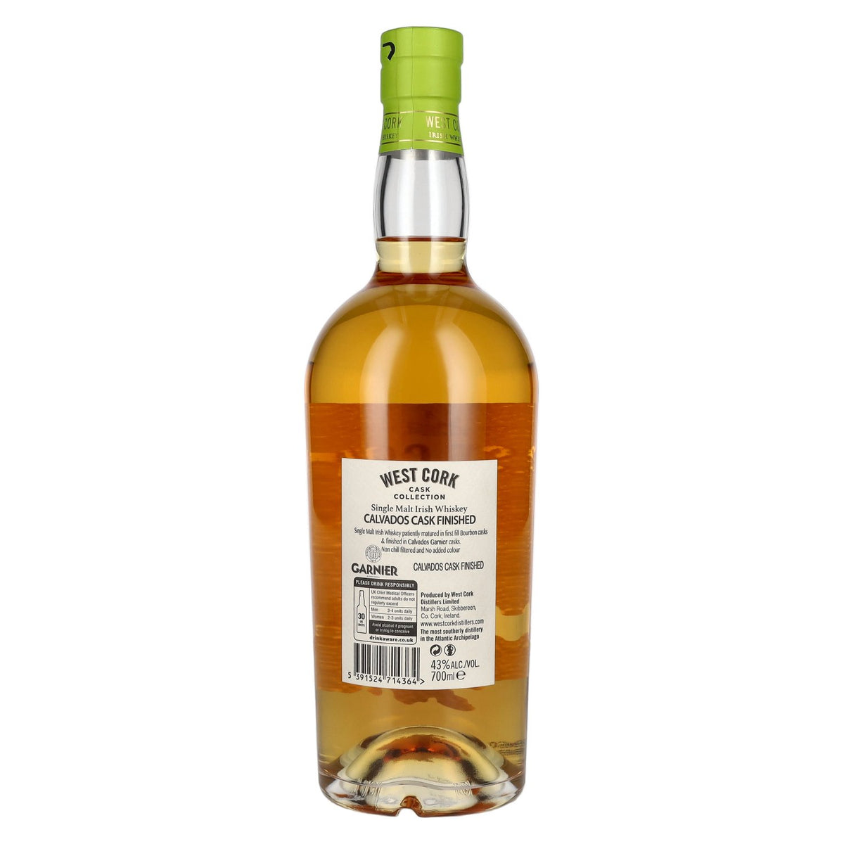 West Cork Single Malt Irish Whiskey CALVADOS CASK FINISHED 43% Vol. 0,7l