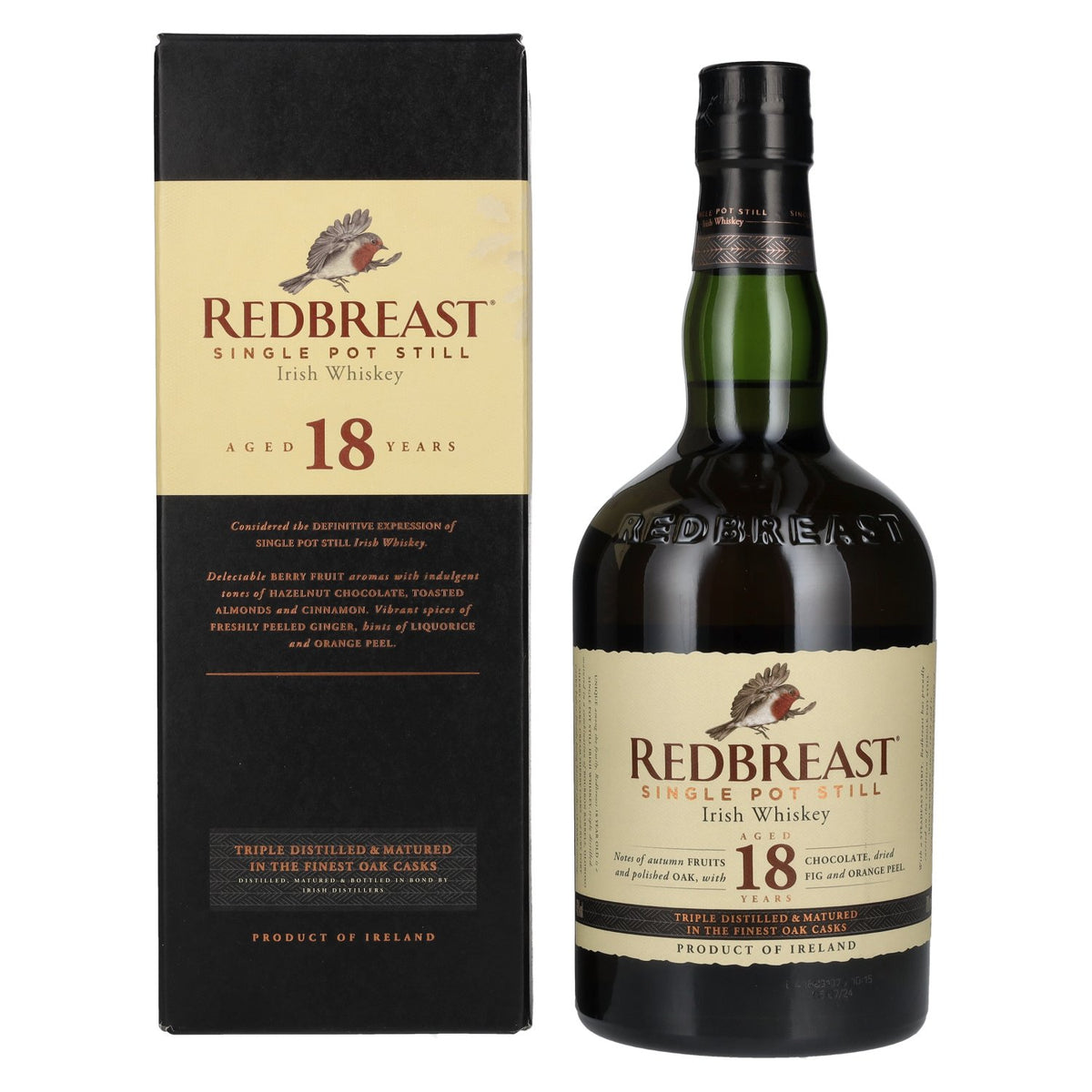 Redbreast 18 Years Old Single Pot Still Irish Whiskey 46% Vol. 0,7l in gift box