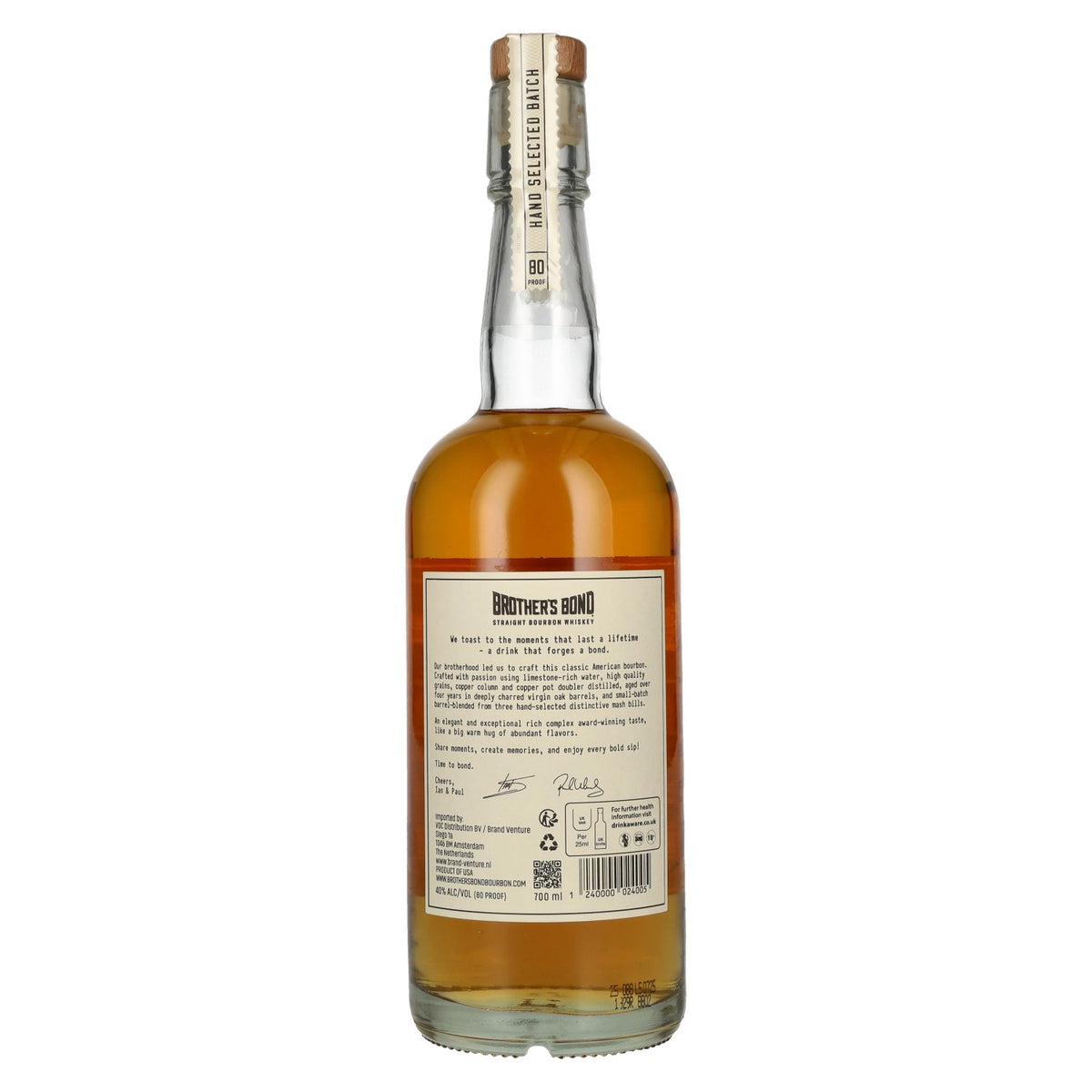 Brother's Bond Straight Bourbon Whiskey Batch No. 0037 40% Vol. 0,7l