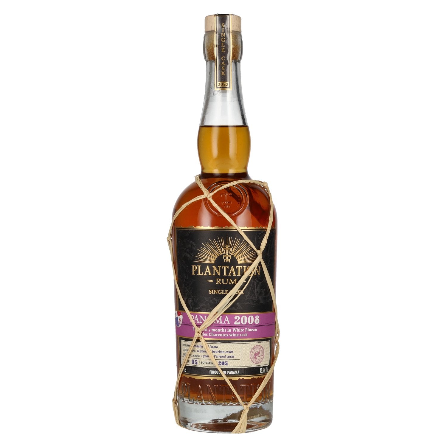 Plantation Rum PANAMA Single Cask, finition au Pineau des Charentes, 46,5 % vol., 0,7 l