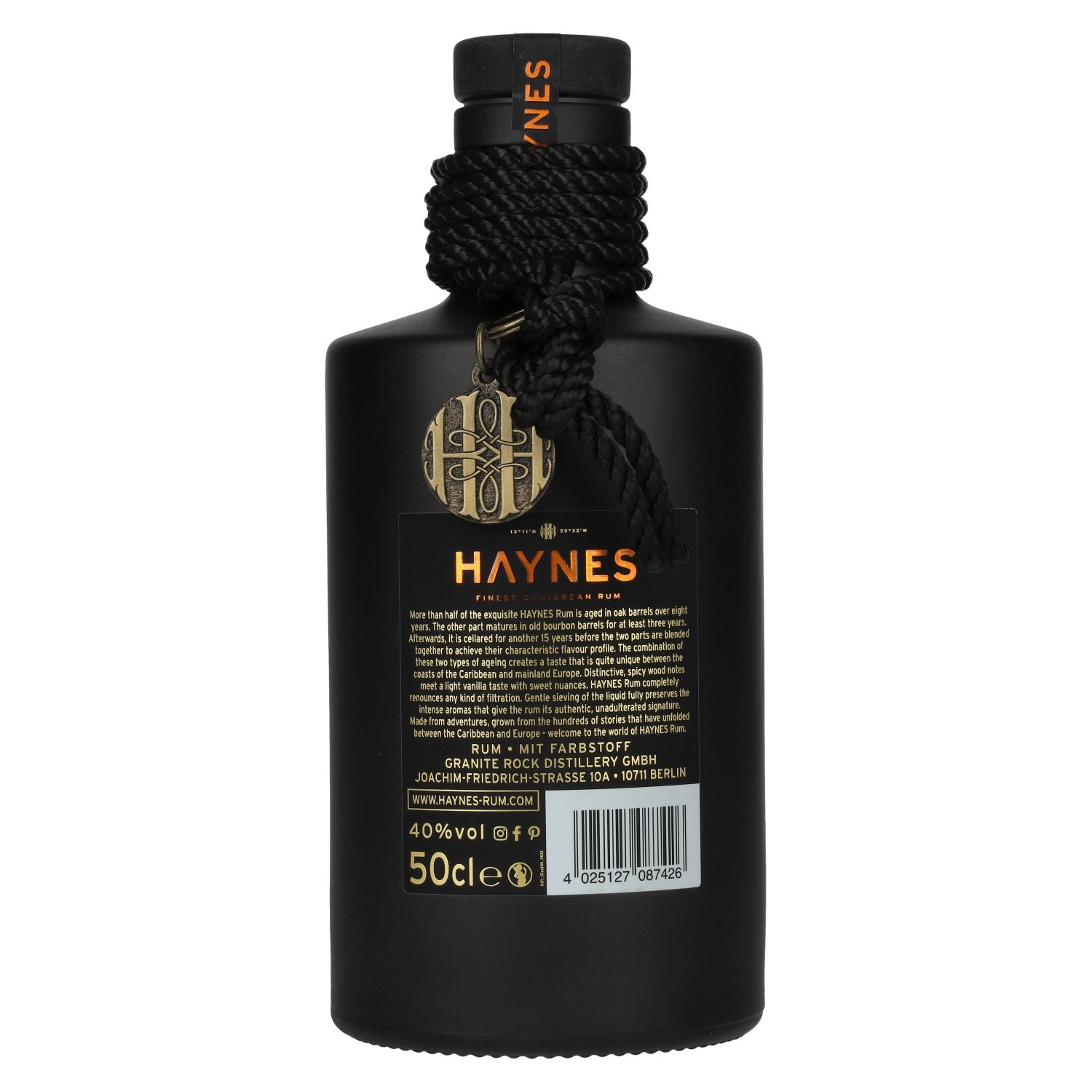 HAYNES 8 Years Old Finest Caribbean Rum 40% Vol. 0,5l