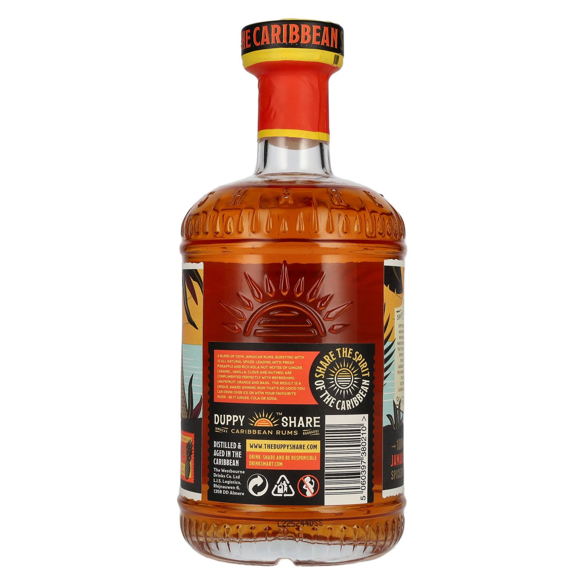 Duppy Share Spiced Caribbean Rum 37.5% ABV 0.7l