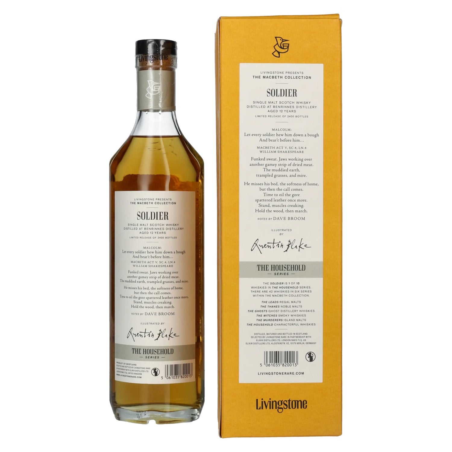 Benrinnes 12 Years Old Soldier THE HOUSEHOLD Quentin Blake Macbeth Collection 53,5% Vol. 0,7l in gift box