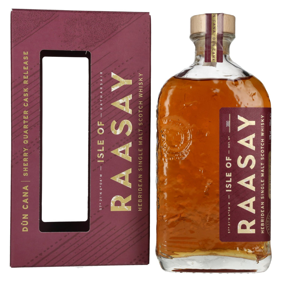 Isle of RAASAY Dùn Cana Sherry Quarter Cask Release 52% vol. 0,7l en boîte cadeau