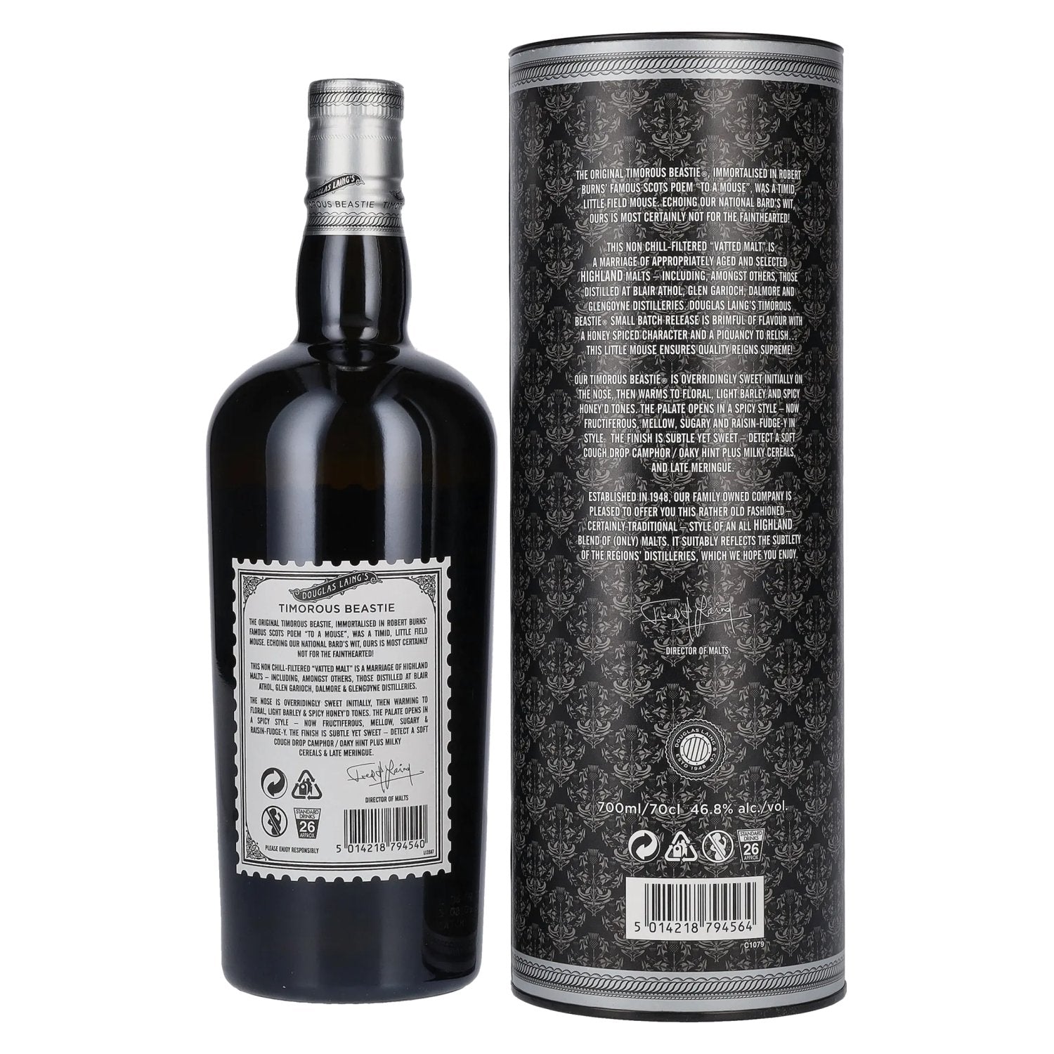 Douglas Laing TIMOROUS BEASTIE Highland Blended Malt 46,8% Vol. 0,7l en boîte cadeau