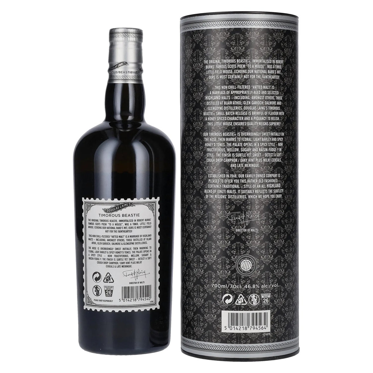 Douglas Laing TIMOROUS BEASTIE Highland Blended Malt 46,8% Vol. 0,7l in gift box