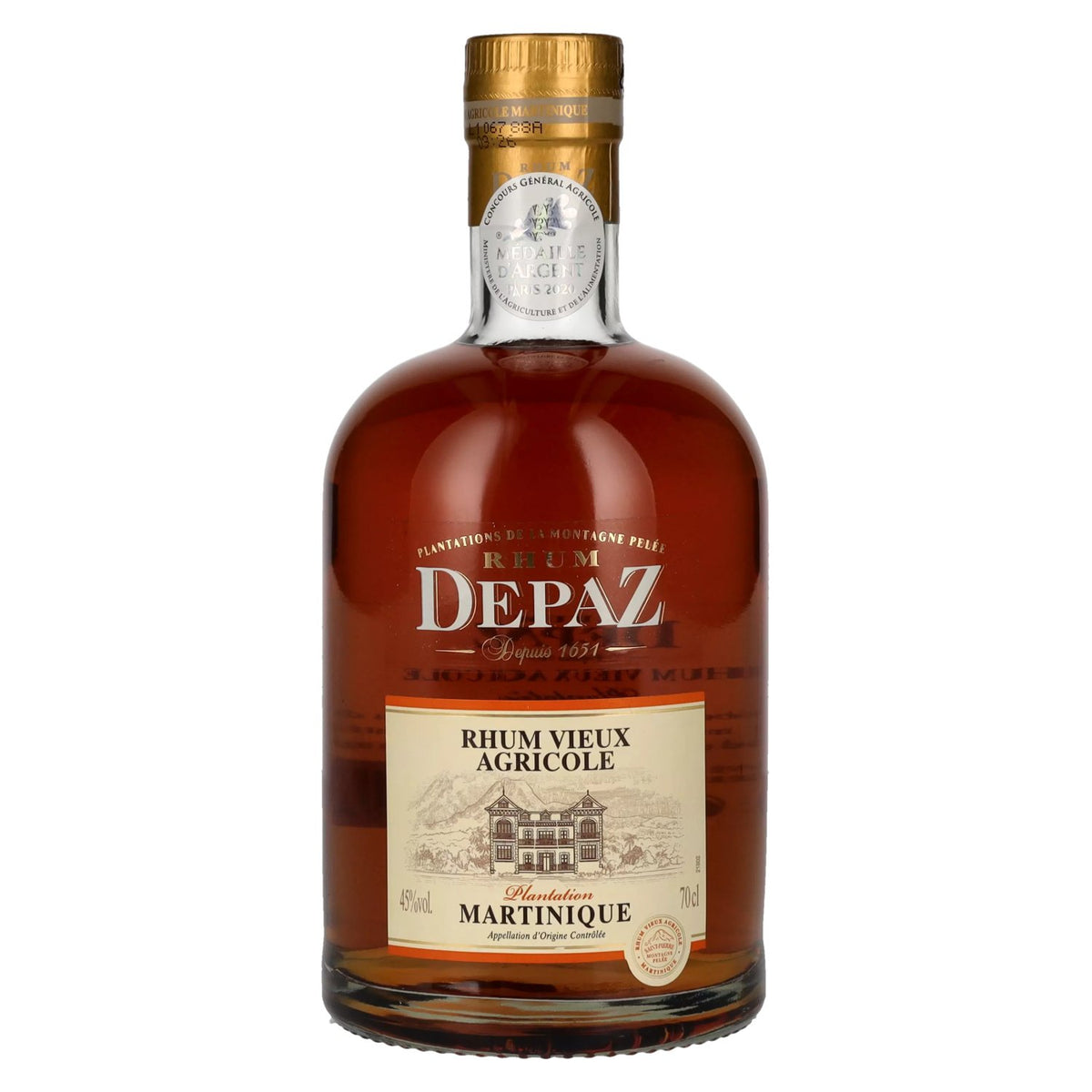 Depaz Rhum Vieux Agricole Plantation 45% vol. 0,7l