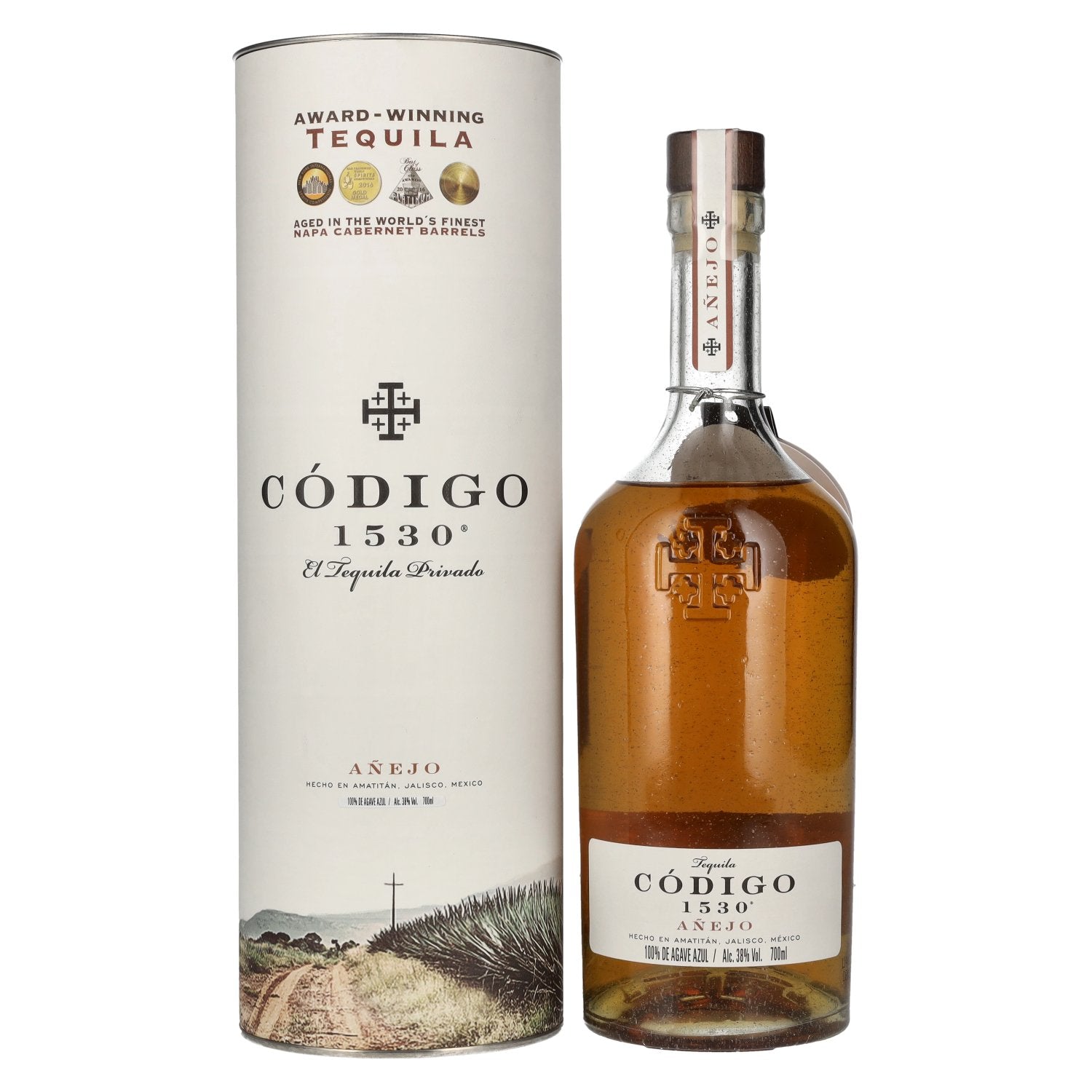 Código 1530 AÑEJO Tequila 38% Vol. 0,7l in gift box