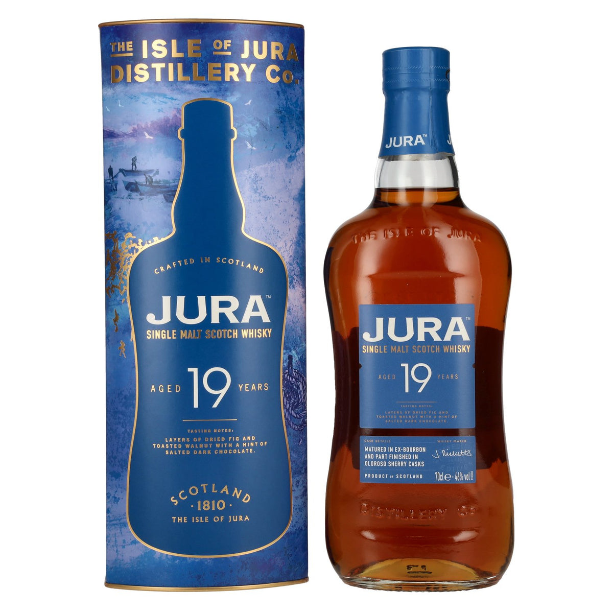 Jura 19 Years Old Single Malt Scotch Whisky 46% ABV 0.7l in a gift box