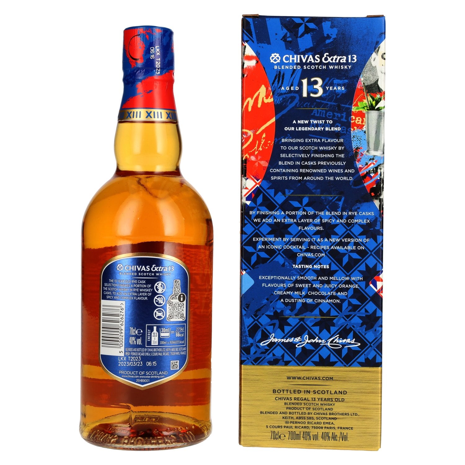 Chivas Regal EXTRA 13 Years Old AMERICAN RYE CASKS Finish 40% Vol. 0,7l in Geschenkbox