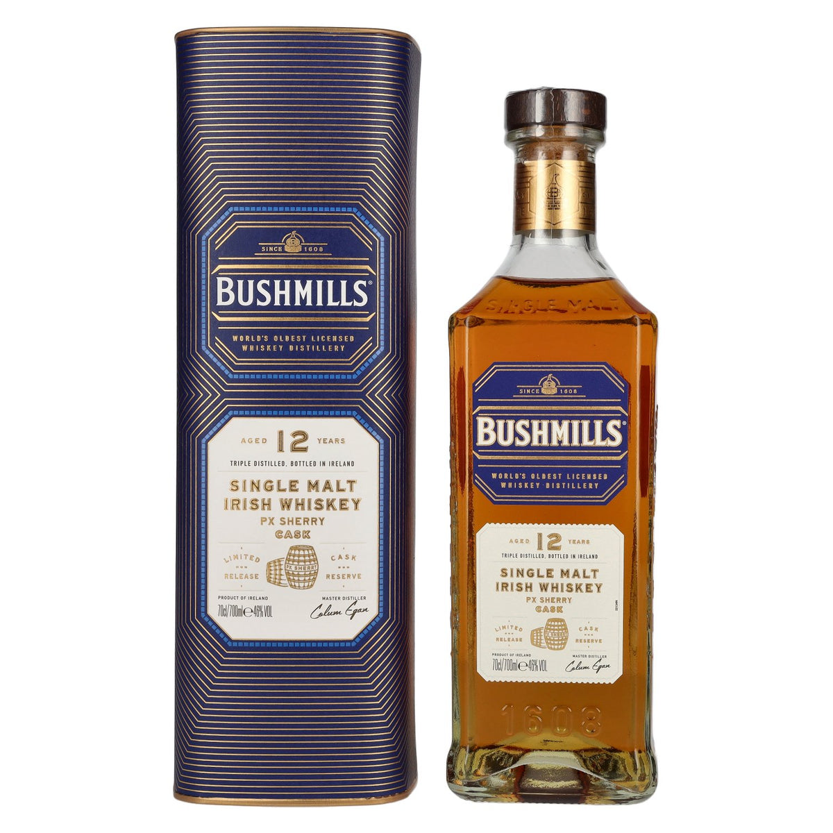 Bushmills 12 Years Old PX SHERRY CASK Single Malt Irish Whiskey Limited Release 46% vol. 0.7 l in a gift box