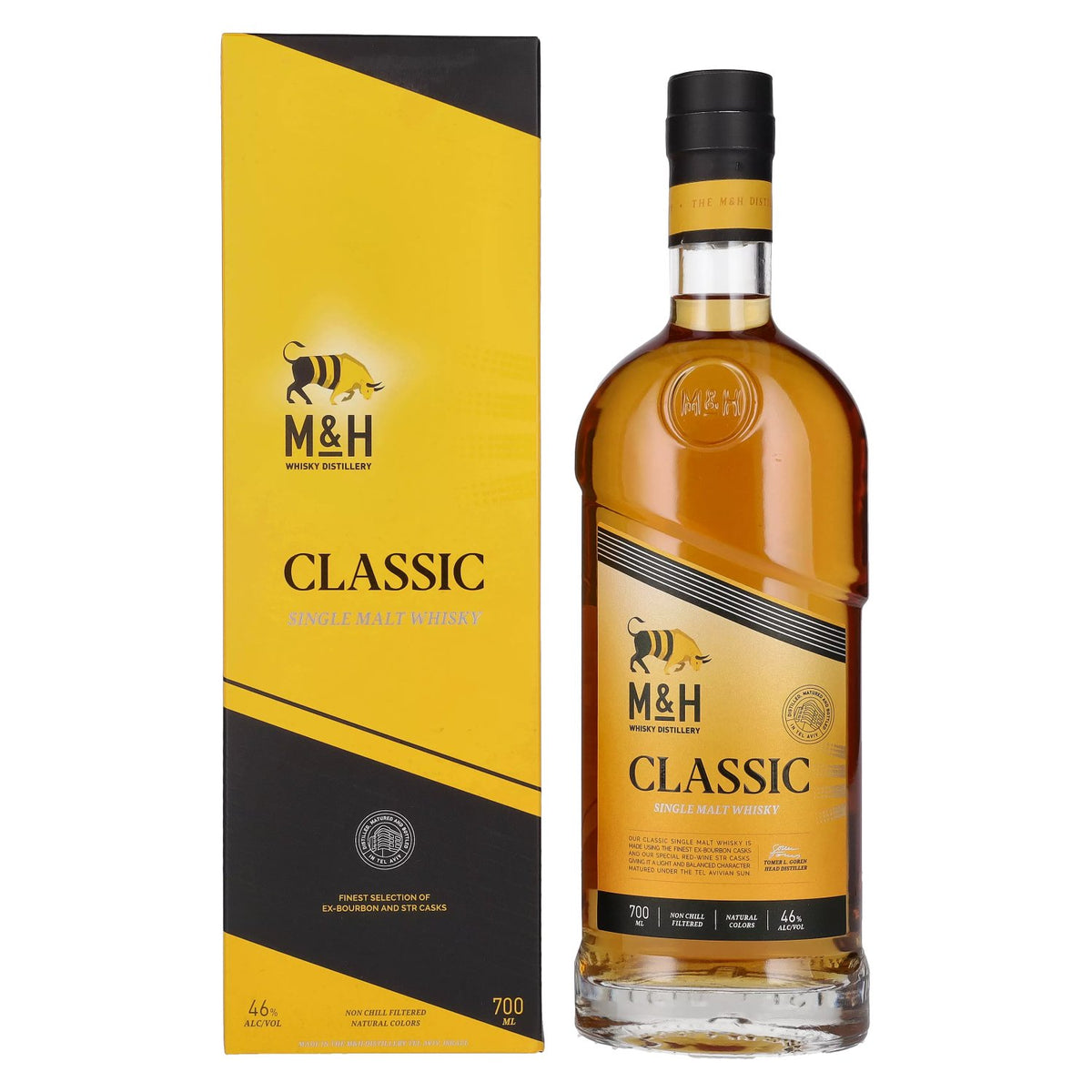 M&amp;H Classic Single Malt Whisky 46% Vol. 0,7l in gift box