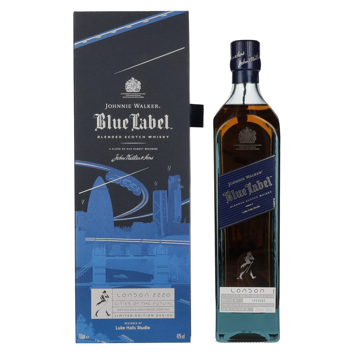 Johnnie Walker Blue Label City Edition London Blended Scotch Whisky 40% Vol. 0,7l in gift box