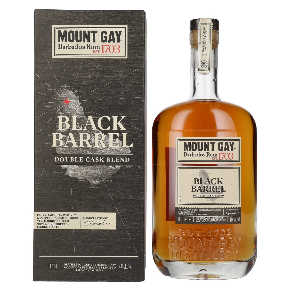 Mount Gay 1703 BLACK BARREL Barbados Rum 43% Vol. 1l in gift box