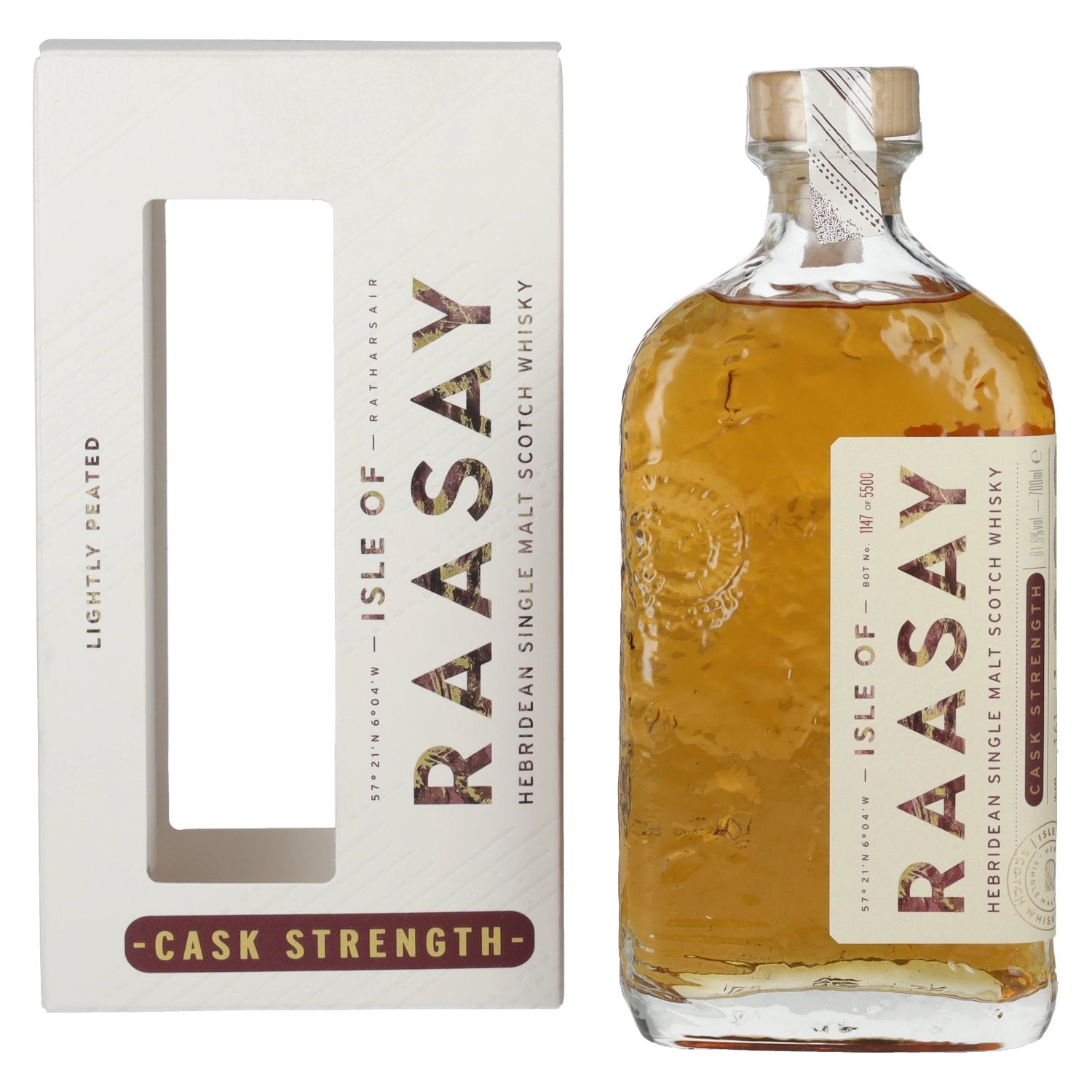 Isle of RAASAY Cask Strength Hebridean Single Malt 2025 61,6% Vol. 0,7l in Geschenkbox