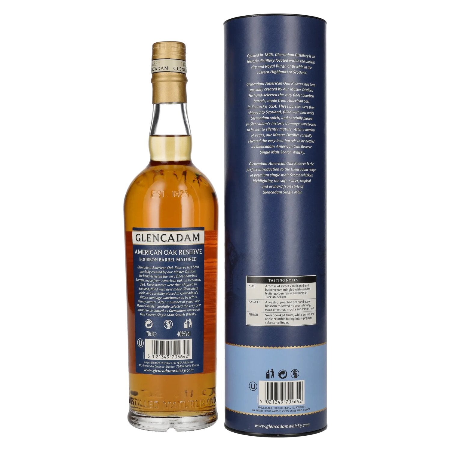 Glencadam Small Batch AMERICAN OAK Reserve Bourbon Barrel Matured 40% Vol. 0,7l in Geschenkbox