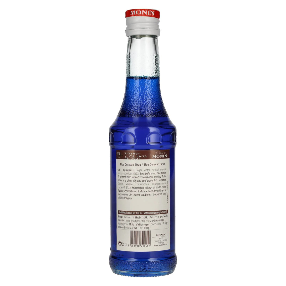 Le Sirop de Monin BLUE CURACAO 0,25l