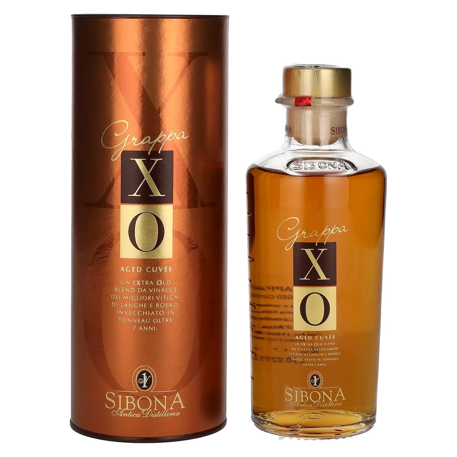 Sibona Grappa XO Aged Cuvée 44% vol. 0,5l en boîte cadeau