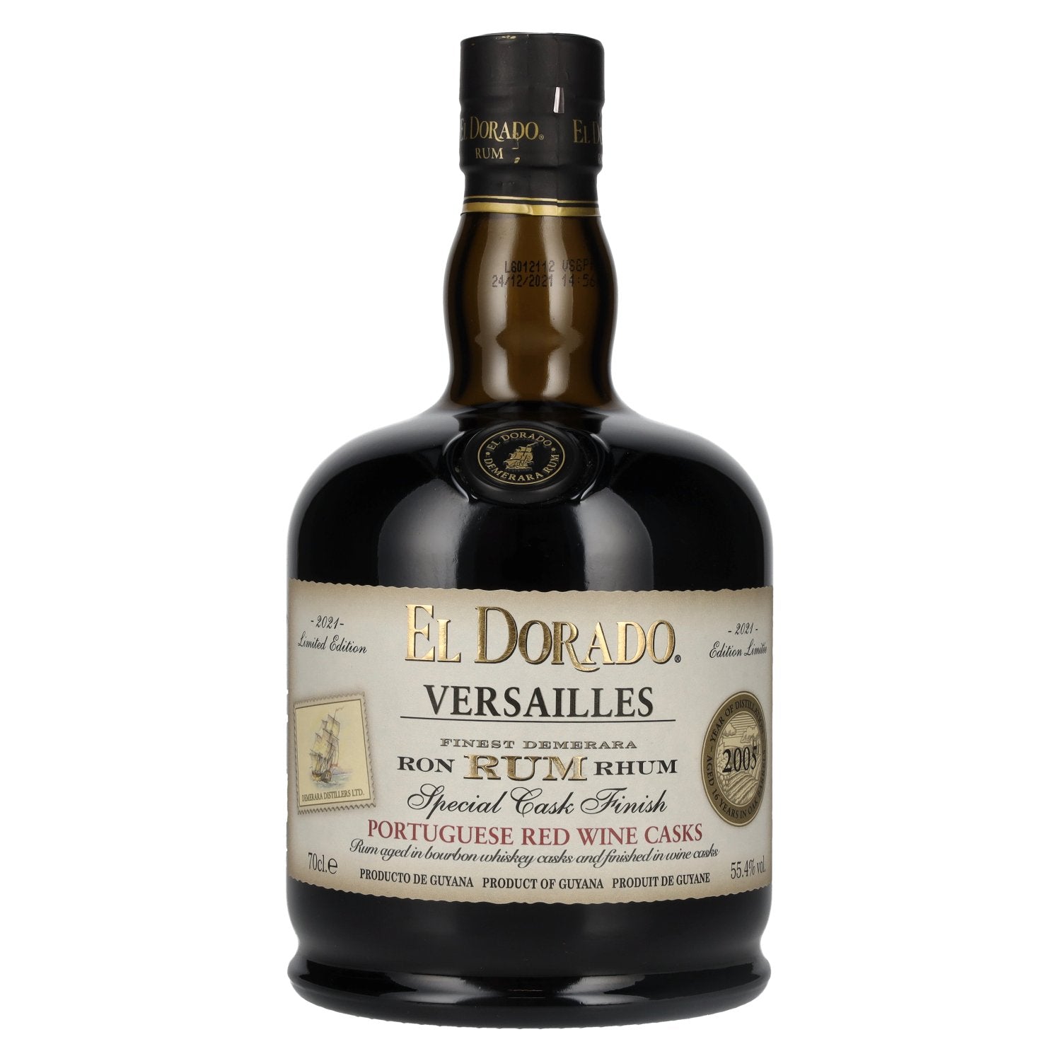 El Dorado Rhum VERSAILLES Special Portuguese Red Wine Casks 2005 55,4% Vol. 0,7l