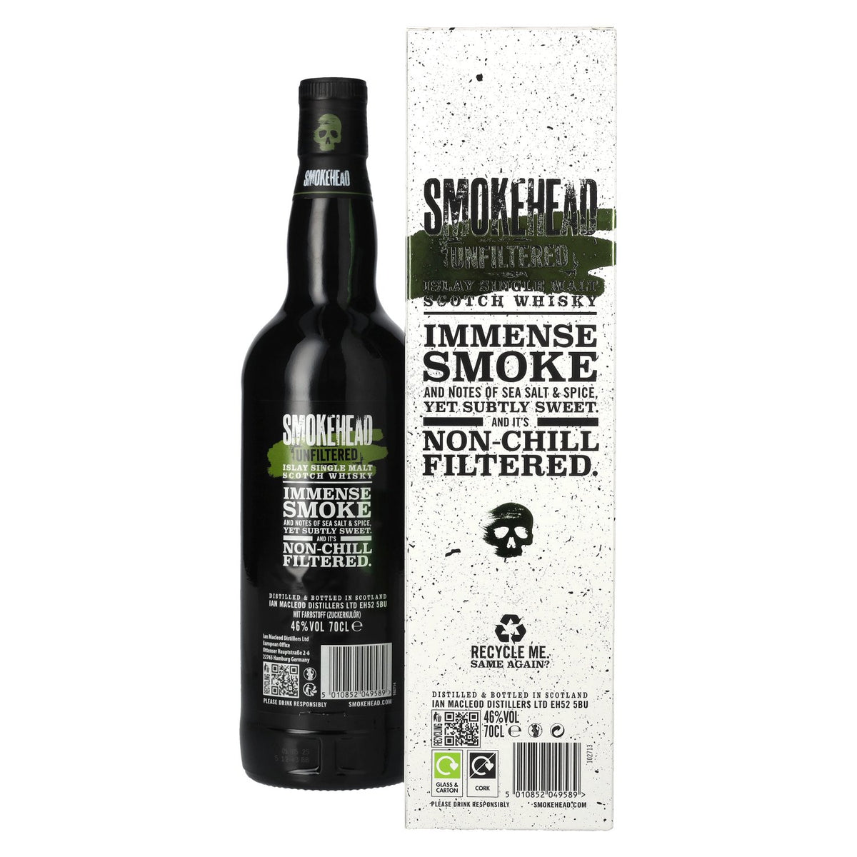 Smokehead UNFILTERED Islay Single Malt Scotch Whisky 46% Vol. 0,7l in Geschenkbox