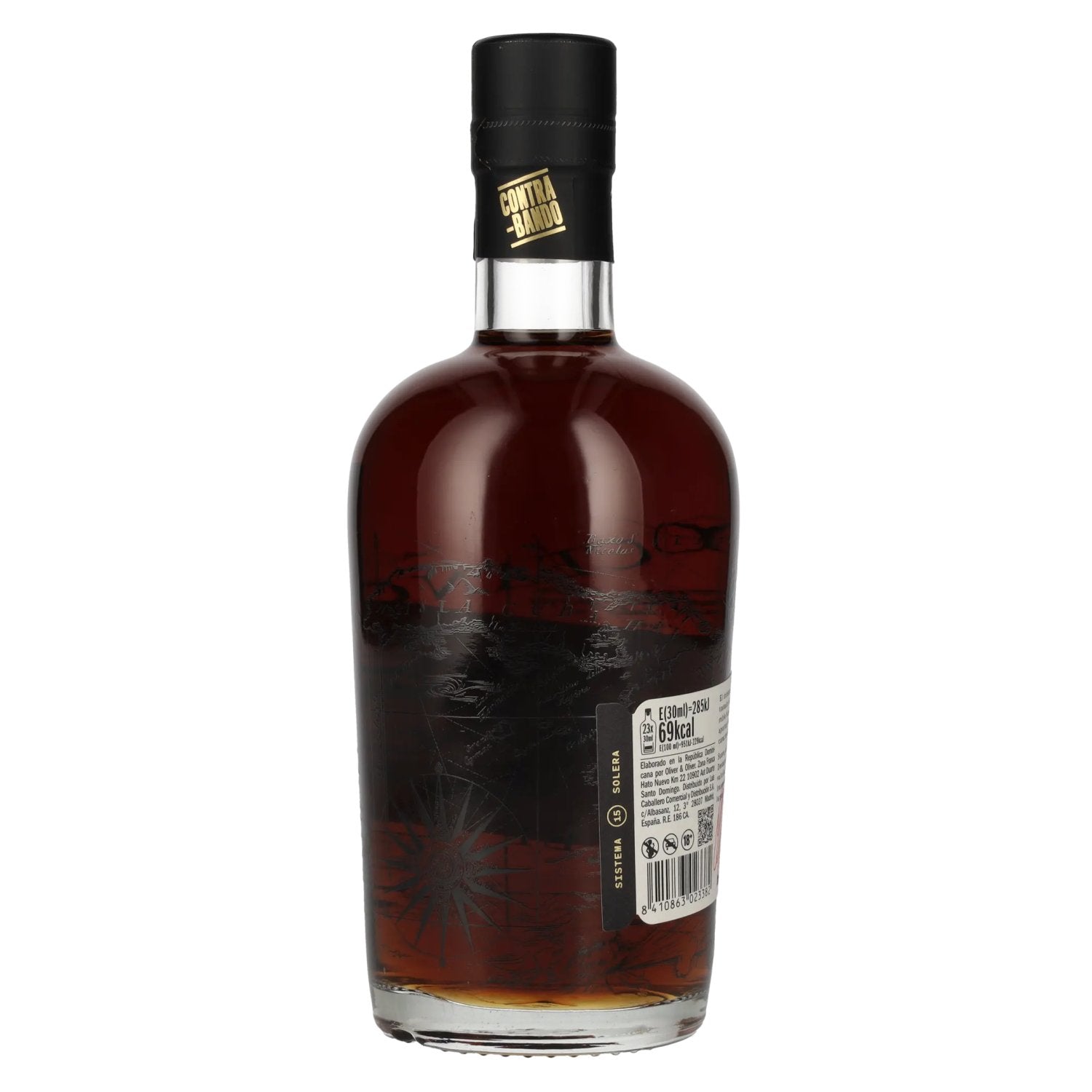 Ron Contrabando Black Solera 15 Años 40% Vol. 0,7l