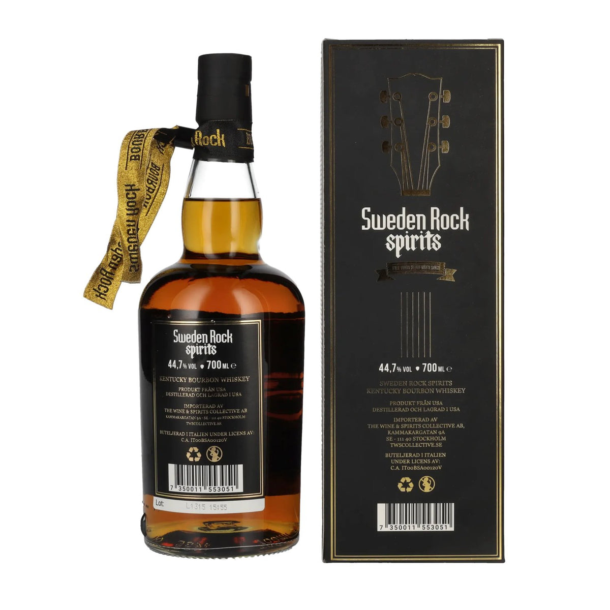 Sweden Rock Spirits Kentucky Bourbon Whiskey 44,7% Vol. 0,7l in Geschenkbox