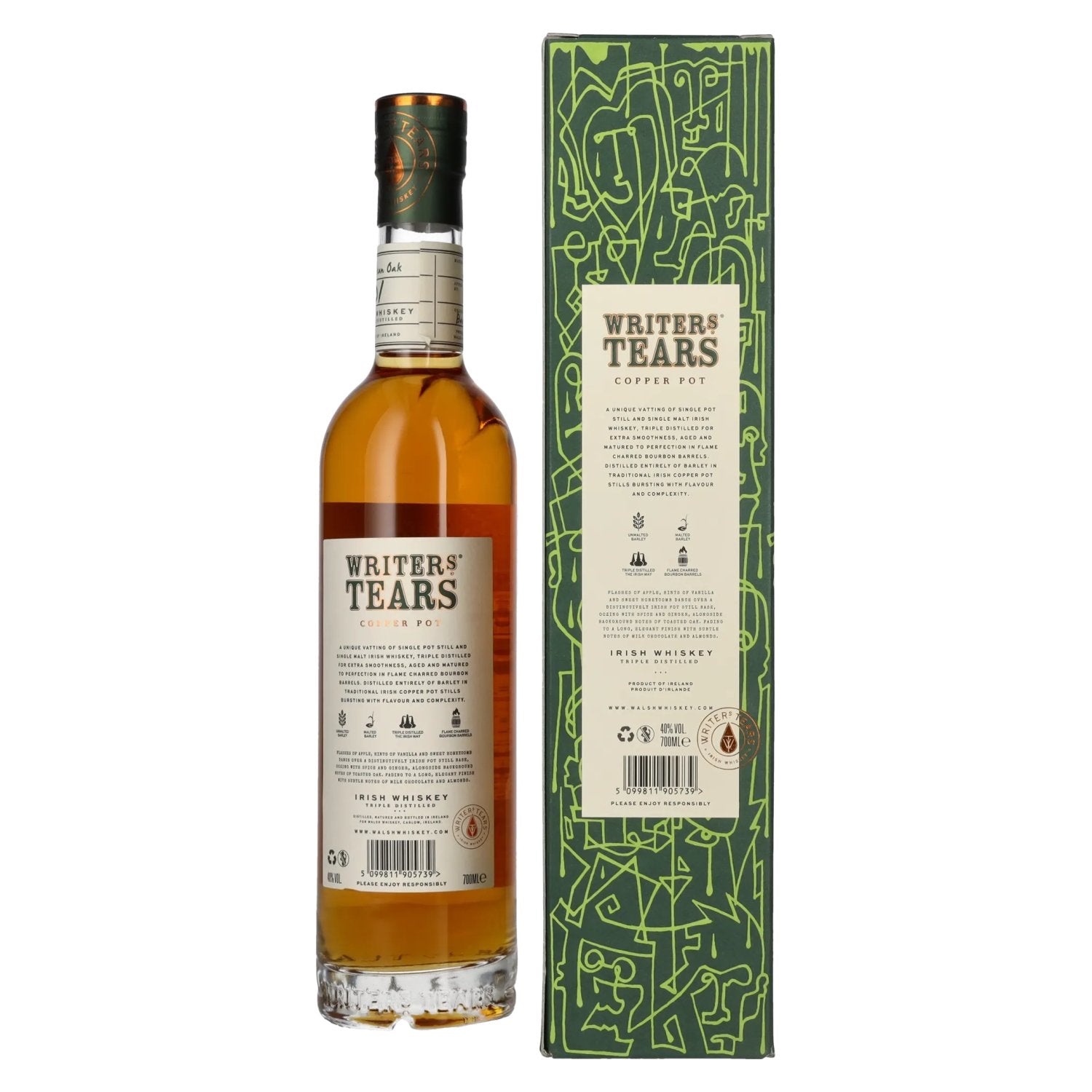 Writer's Tears COPPER POT Irish Whiskey 40% Vol. 0,7l in Geschenkbox