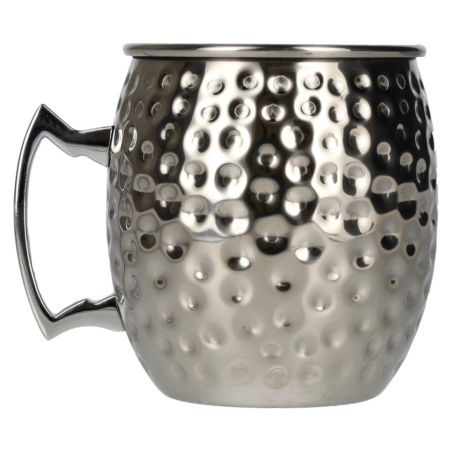 Verre Moscow Mule aspect inox brillant martelé, 0,55 l