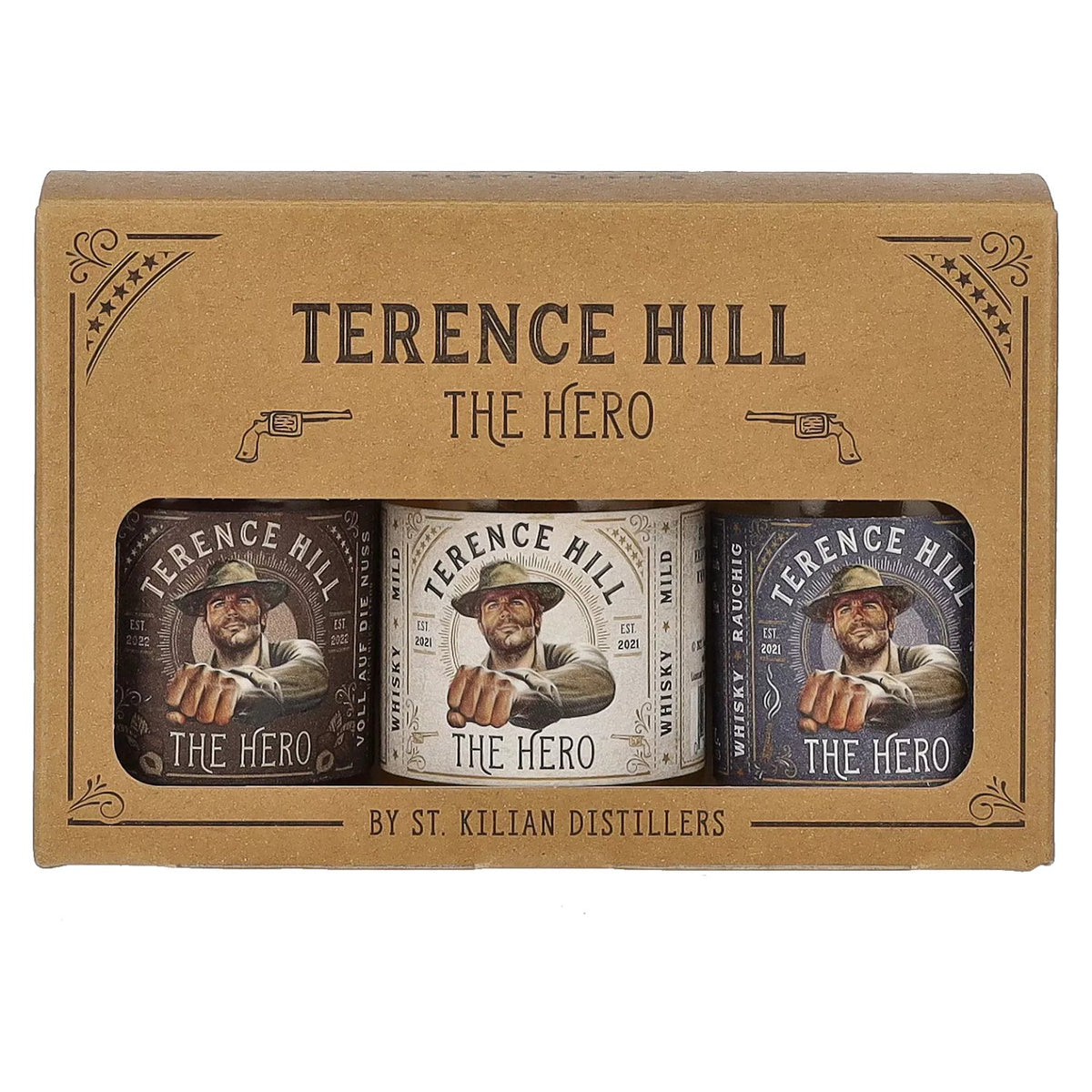Terence Hill THE HERO Set 38,7% Vol. 3x0,05l in gift box