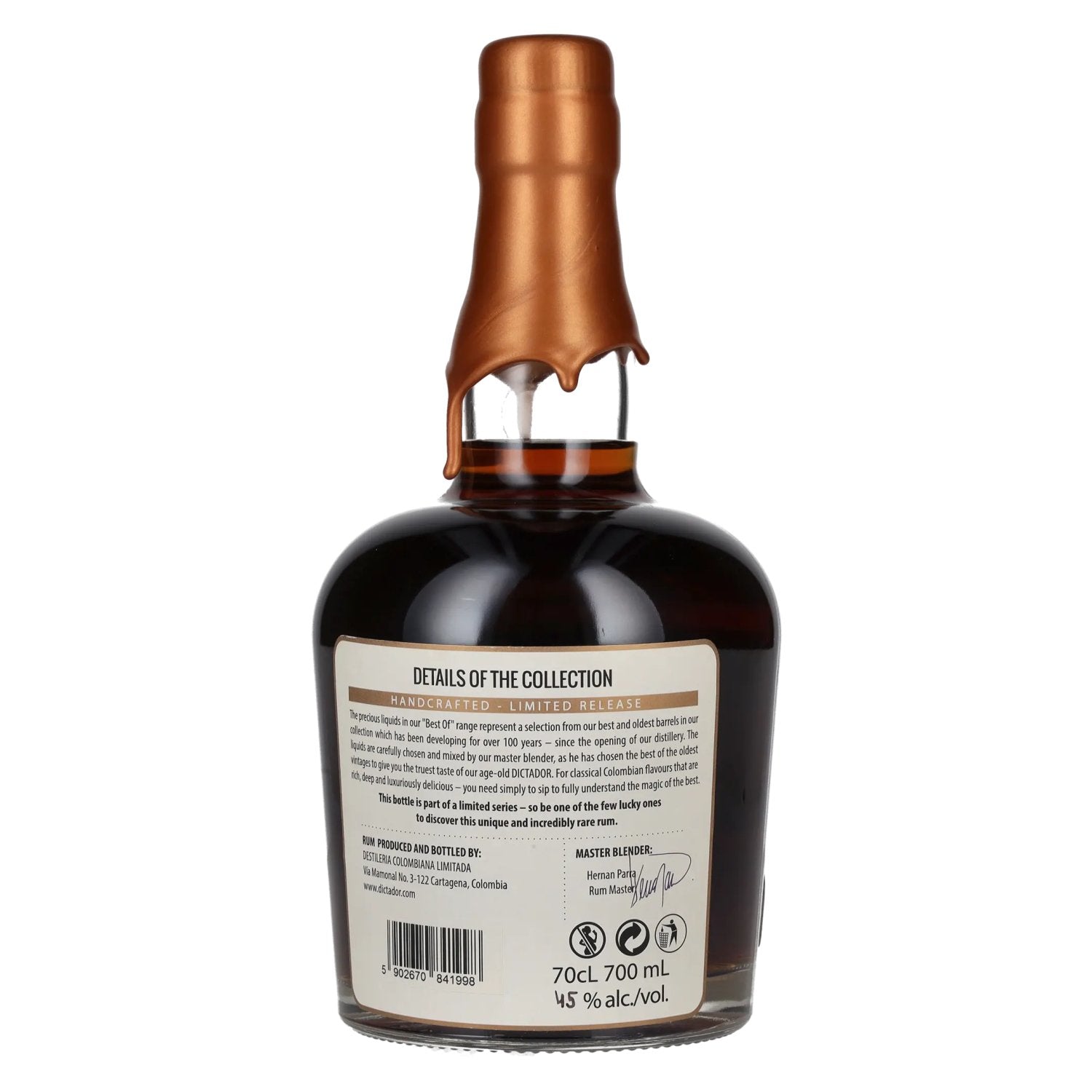 Dictador BEST OF 1980 EXTREMO Rhum colombien 37YO/200617/EX-B098 45% vol. 0,7l