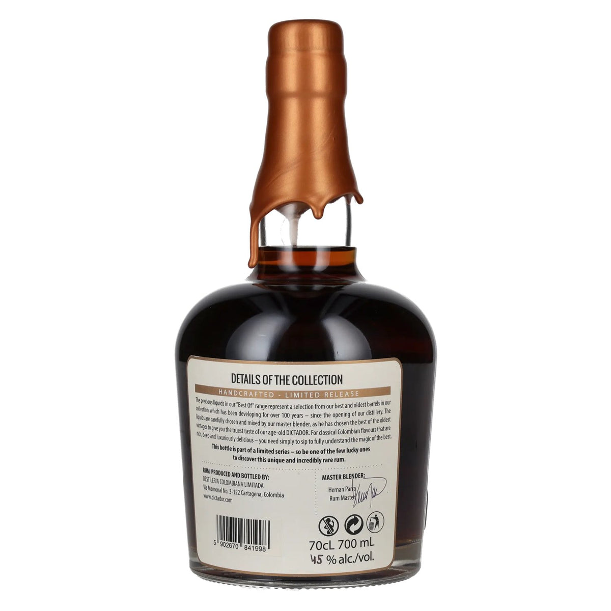 Dictador BEST OF 1980 EXTREMO Colombian Rum 37YO/200617/EX-B098 45% Vol. 0,7l