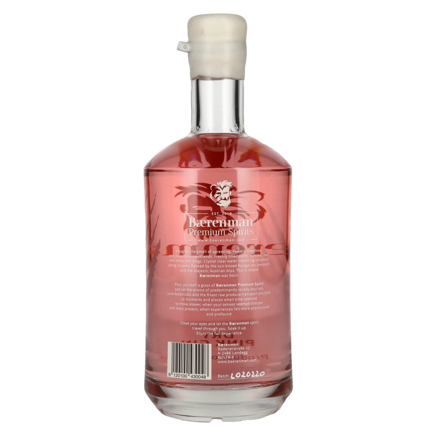 Baerenman Dry Pink Gin 40% vol. 0,7l