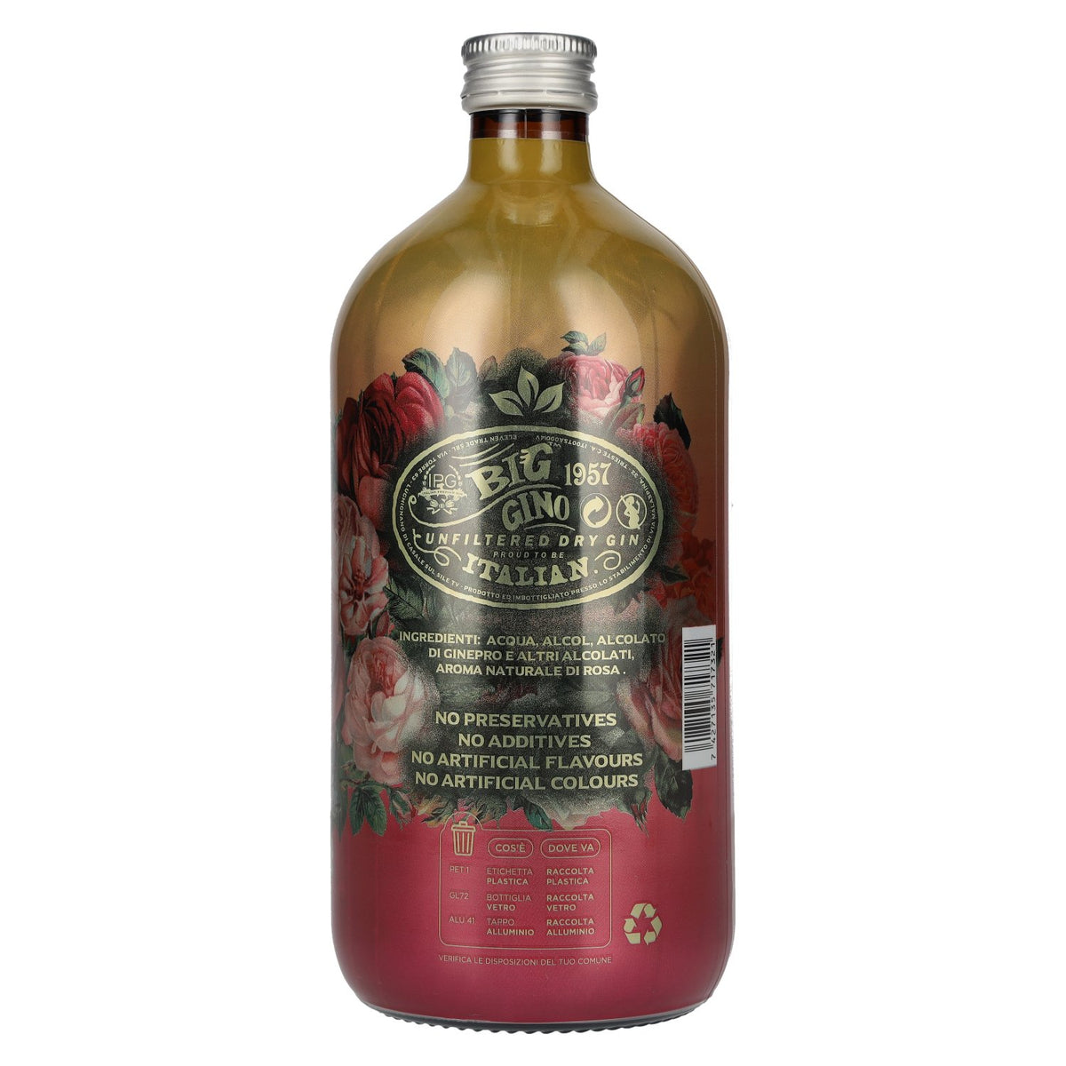Big Gino Gin VELVET ROSE 40% ABV 1l