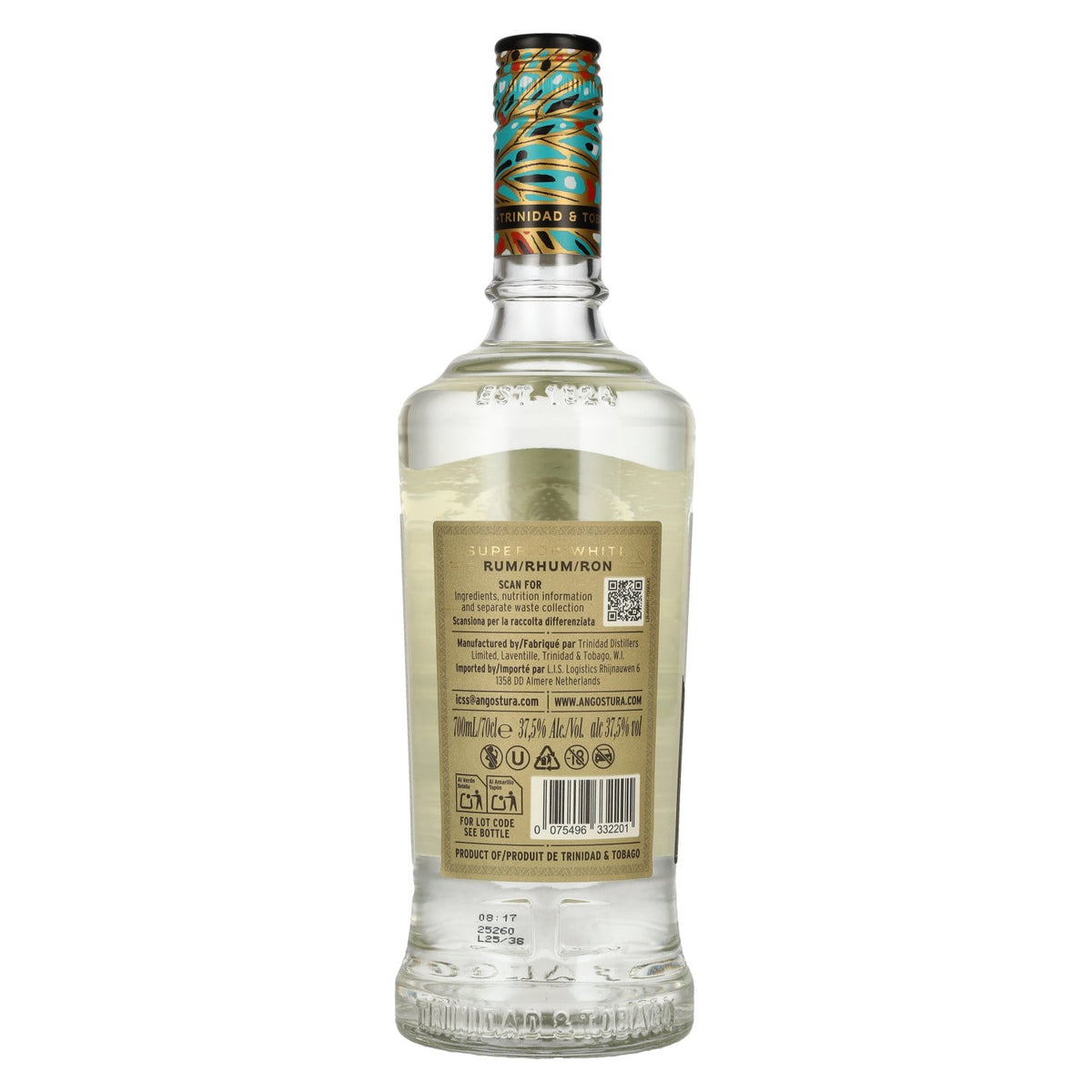 Angostura 3 Years Old Superior White Rum 37.5% vol. 0.7 l